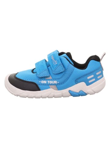 superfit Skórzane buty barefoot "Trace" w kolorze niebieskim