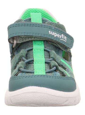 superfit Skórzane półsandały "Sport 7" w kolorze zielonym