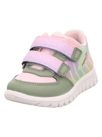 superfit Sneakersy "Sport 7" w kolorze oliwkowo-jasnoróżowym