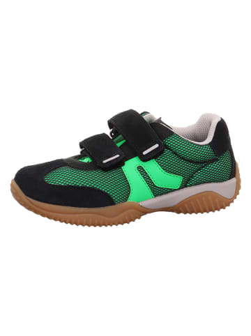 superfit Leren sneakers "Storm" zwart/groen
