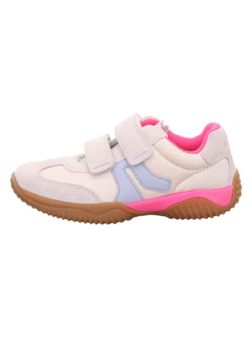 superfit Skórzane sneakersy "Storm" w kolorze kremowo-jasnoróżowym