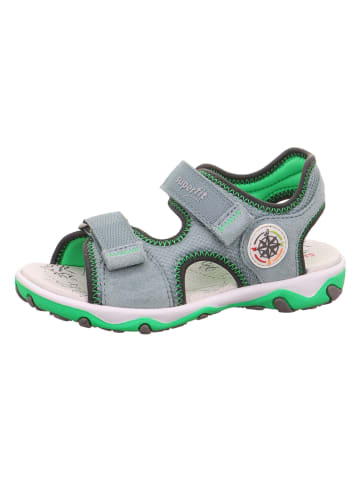 superfit Leder-Sandalen "Mike 3.0" in Grau/ Grün