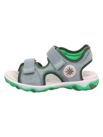 superfit Skórzane sandały "Mike 3.0" w kolorze szaro-zielonym