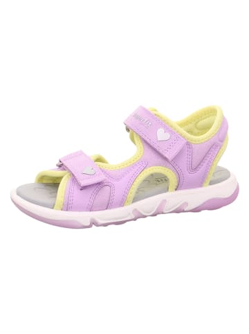 superfit Leder-Sandalen "Pebbles" in Rosa/ Gelb