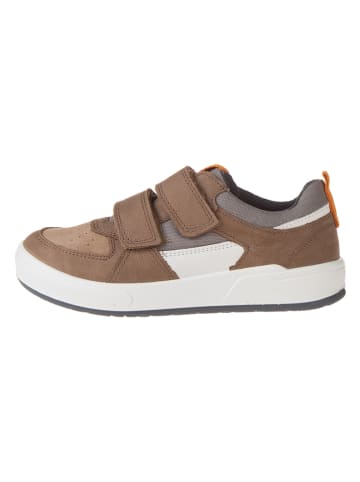 superfit Skórzane sneakersy w kolorze brązowym