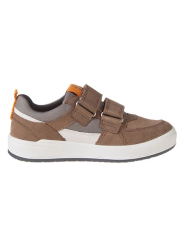 superfit Skórzane sneakersy w kolorze brązowym