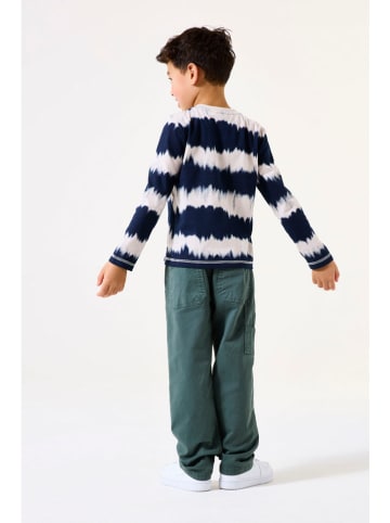 Garcia Longsleeve in Dunkelblau/ Weiß