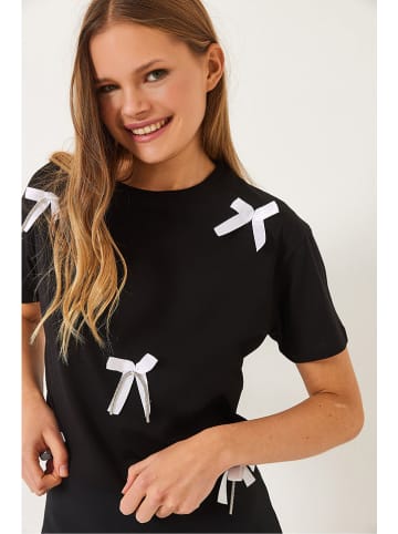 Bianco Lucci Shirt in Schwarz/ Weiß
