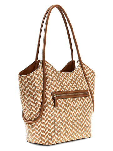 Guess Shopper in Camel/ Creme - (B)41 x (H)34 x (T)14 cm