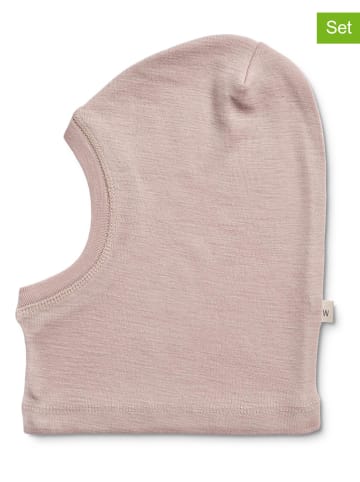 Wheat 2er-Set: Woll-Schlupfmützen ''Kim'' in Rosa