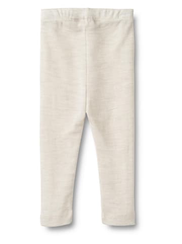Wheat Wełniane legginsy ''Algi'' w kolorze kremowym
