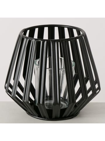 Boltze Windlicht "Claudio" zwart - (H)11,5 cm