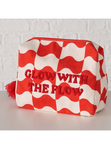 Boltze Cosmeticatas "Glow" rood/wit - (B)22 x (H)16 x (D)10 cm
