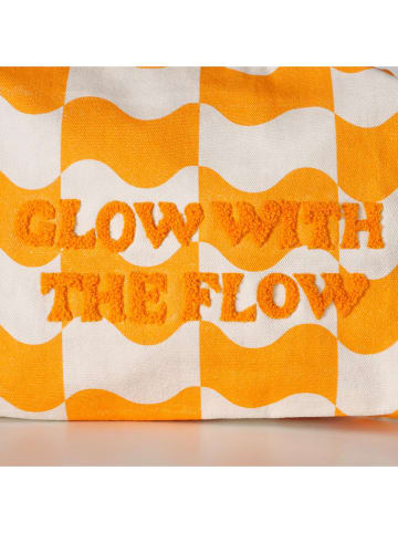 Boltze Kosmetyczka "Glow" w kolorze pomarańczowo-białym - 22 x 16 x 10 cm
