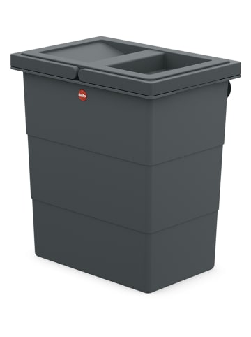 Hailo Afvalemmer ''FlexBox S'' grijs - (B)21 x (H)25,5 x (D)14 cm