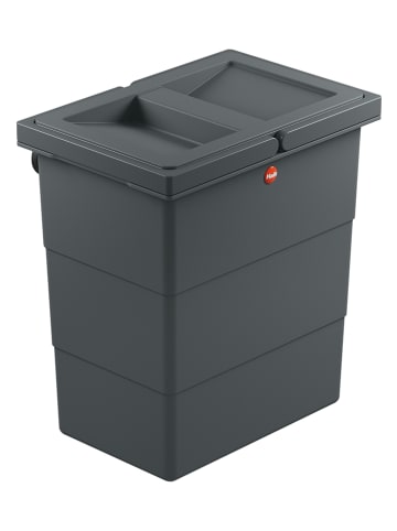 Hailo Afvalemmer ''FlexBox S'' grijs - (B)21 x (H)25,5 x (D)14 cm