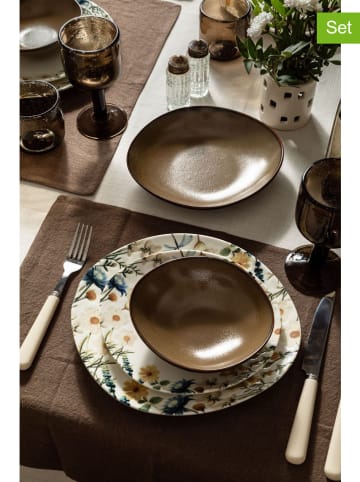 Hermia 24-delig combiservies lichtbruin/beige