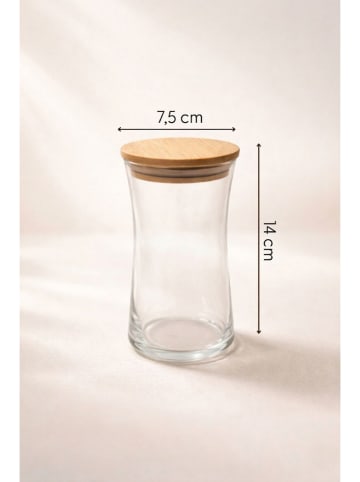 Hermia 12er-Set: Vorratsgläser in Transparent/ Beige - 345 ml