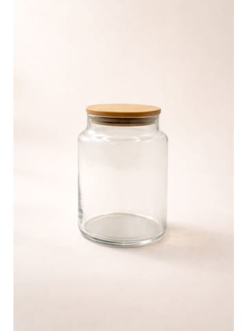 Hermia 6-delige set: voorraadglazen transparant/beige - 900 ml