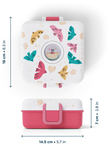 Monbento 2-delige lunchboxset "Birds" meerkleurig