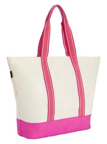 Regatta Strandtasche "Boulder" in Creme/ Pink - (B)60 x (H)40 x (T)13 cm