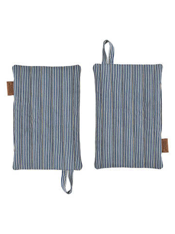 OYOY living design Topflappen "Striped Denim" in Blau - (L)15 x (B)15 cm