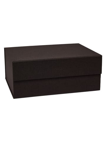Opbergbox "Hako" zwart - (B)25 x (H)15 cm
