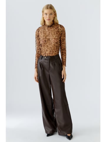 Oui Bluse in Hellbraun