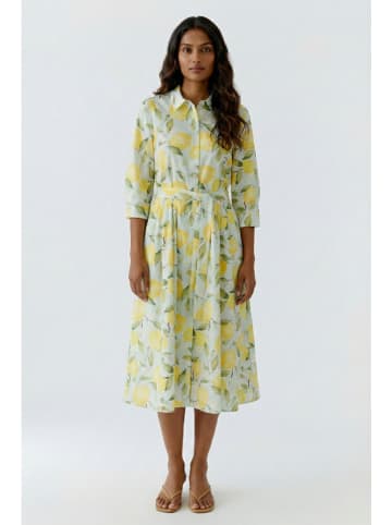 Oui Kleid in Grün/ Gelb