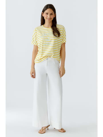 Oui Shirt geel/wit