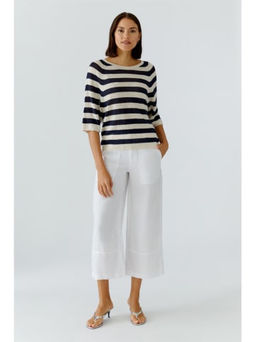 Oui Trui donkerblauw/crème