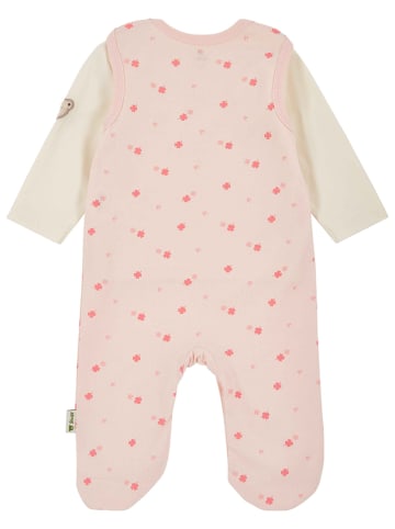 Steiff 2tlg. Strampler-Set in Rosa/ Creme