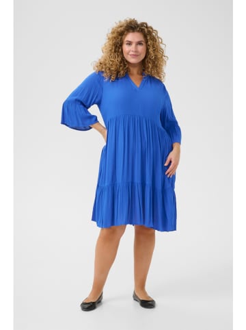 KAFFE curve Jurk blauw