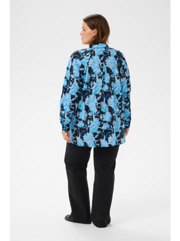 KAFFE curve Blouse lichtblauw/donkerblauw
