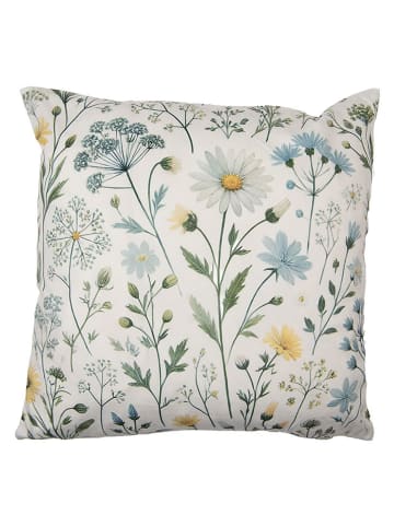 Clayre & Eef Kissenhülle in Weiß/ Grün/ Hellblau - (L)45 x (B)45 cm