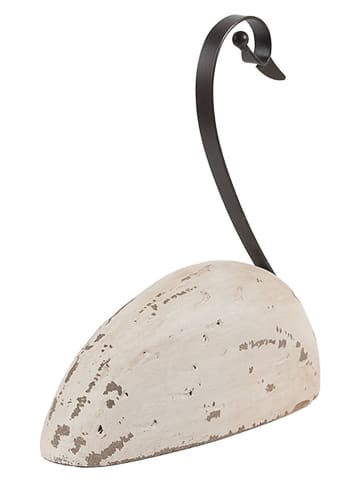 Clayre & Eef Deco-object "Zwaan" wit/zilverkleurig - (B)17 x (H)19 x (D)8 cm