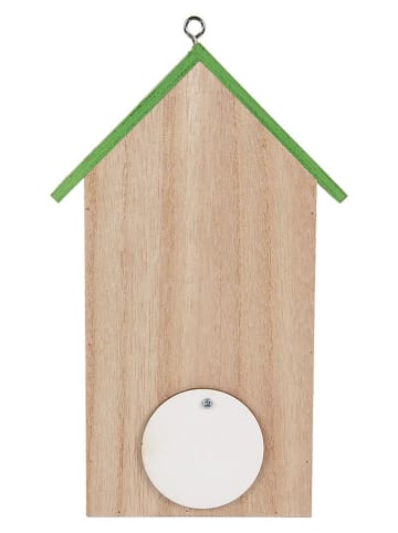 Clayre & Eef Vogelhuis lichtbruin/groen - (B)14 x (H)23 x (D)10 cm
