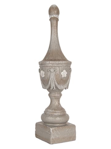 Clayre & Eef Deco-object "Ornament" lichtgrijs - (H)43 x Ø 11 cm