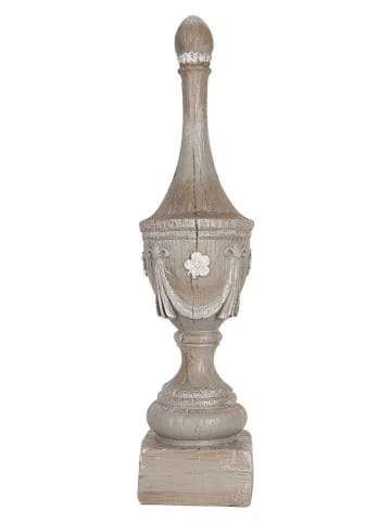 Clayre & Eef Deco-object "Ornament" lichtgrijs - (H)43 x Ø 11 cm