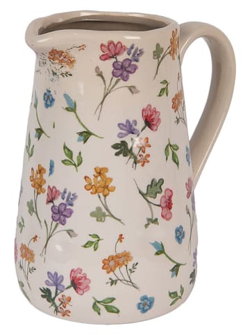 Clayre & Eef Decokan beige/groen/roze - (B)21 x (H)23 x (D)15 cm