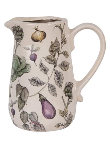 Clayre & Eef Decokan beige/groen/paars - (B)16 x (H)18 x (D)12 cm