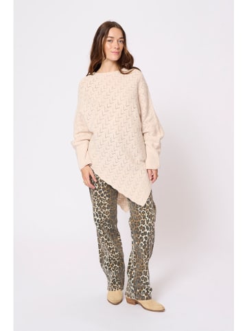 Cream Ponczo w kolorze beżowym