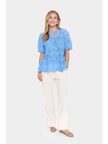 SAINT TROPEZ Bluse in Hellblau