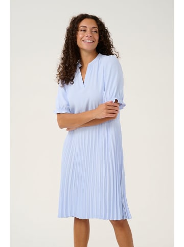 CULTURE Plissee-Kleid lichtblauw