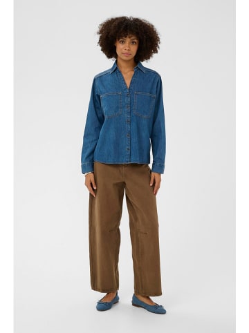 CULTURE Spijkerblouse blauw
