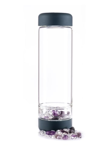 VitaJuwel Edelsteen drinkfles "inu! - Pure Soul" zwart - 500 ml