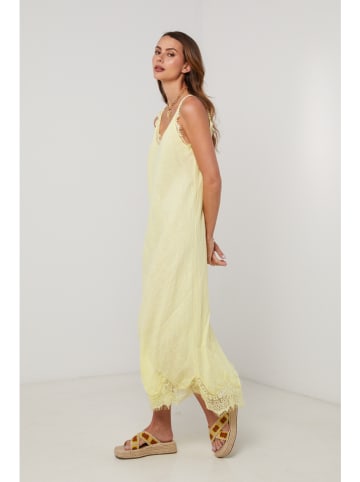 Lin Passion Leinen-Kleid in Hellgelb