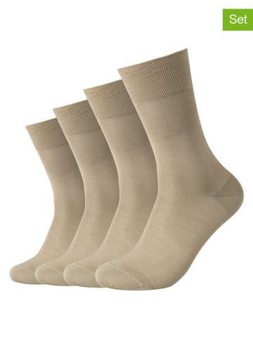 camano 4er-Set: Socken in Beige
