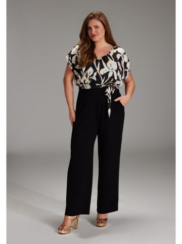 SWING Jumpsuit in Schwarz/ Creme