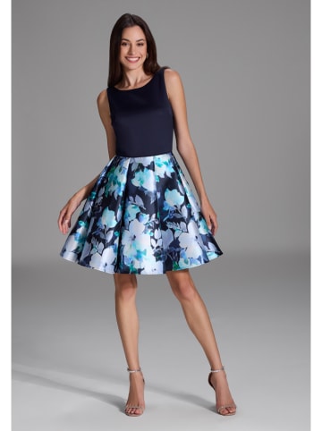 SWING Jurk donkerblauw/meerkleurig